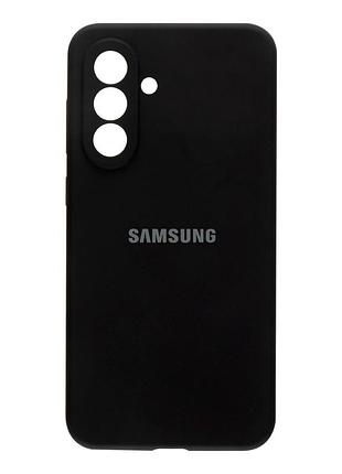 Чохол liquid silicone full camera для samsung galaxy a56 5g з мікрофіброю чорний mc-11827