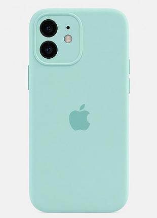 Чехол силиконовый с микрофиброй для iphone 11 защита камеры классический 21.sea blue mc-10700