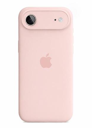 Чехол силиконовый silicone case full size с микрофиброй для iphone 17 air защита от повреждений chalk pink mc-12111