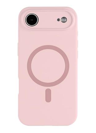 Чохол силіконовий glow silicone case з magsafe для iphone 17 air захист камери рожевий mc-12275