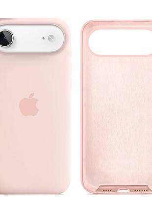 Чехол силиконовый silicone case full size для iphone 17 air защита от ударов приятная на ощупь поверхность 81.chalk pink mc-12037