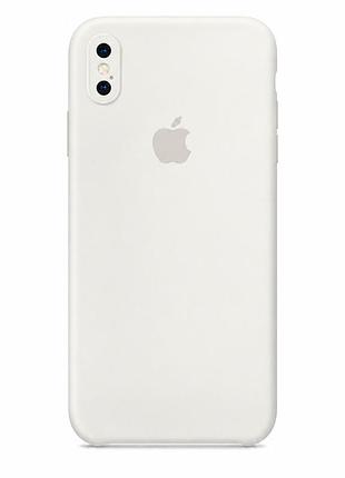 Чохол силіконовий square full camera для iphone x xs захист камери з мікрофіброю всередині білий mc-10979