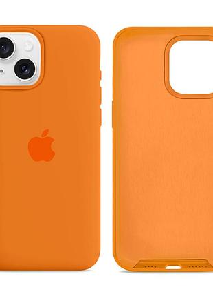 Чехол silicone case full size для iphone 14 с микрофиброй внутри защита от царапин и ударов 72.kumquat mc-11082