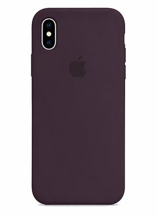 Чохол силіконовий із мікрофіброю для iphone xs max міцний протиударний elderberry. mc-11052