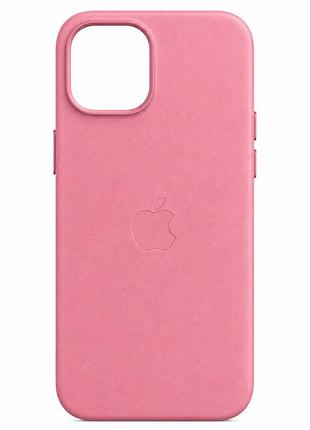 Чехол leather case с magsafe для iphone 15 защита от ударов с микрофиброй внутри pollen color mc-11131
