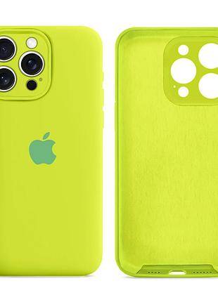 Чехол силиконовый silicone case с микрофиброй для iphone 14 pro max защита от ударов и потертостей 40.shiny green mc-11332