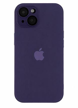 Чехол ag-glass matte противоударный с magsafe для iphone 15 защита камеры deep purple mc-11286