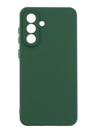 Чохол silicone cover full camera для samsung galaxy a36 5g tpu із захистом камери мікрофібра темно-зелений mc-11530