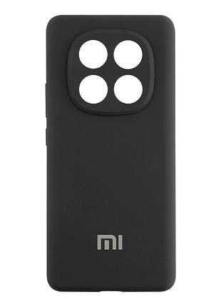 Чехол liquid silicone full camera для xiaomi redmi note 14 pro 5g противоударный с микрофиброй внутри серый mc-11934