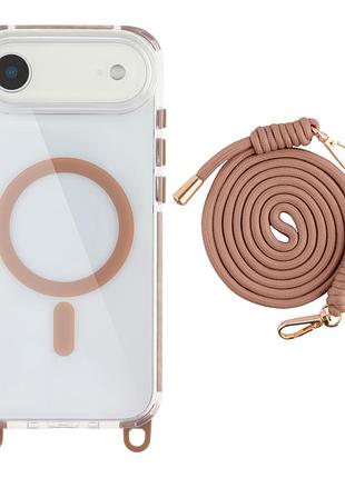 Чехол tpu+pc lanyardcase с magsafe для iphone 17 air защита камеры desert gold mc-12240