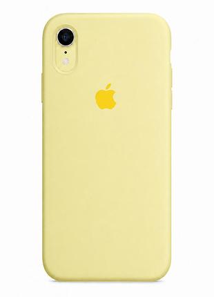 Чехол силиконовый square full camera для iphone xr с защитой камеры устойчивый к износу 60.crem yellow mc-11960