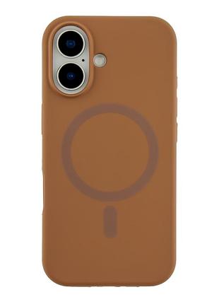 Чехол силиконовый glow silicone case с magsafe для iphone 16 защита от царапин new brown mc-12199