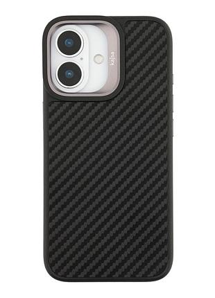 Чохол панель-накладка kajsa glamorous collection для iphone 17 з magsafe чорний tpu pc pu mc-12401