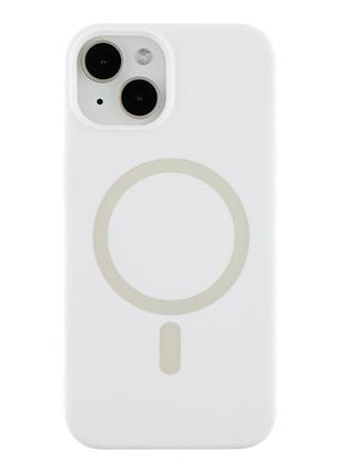 Чохол силіконовий glow silicone case з magsafe для iphone 14 захист від падінь білий mc-11723
