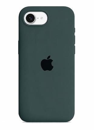 Чехол силиконовый silicone case с magsafe для iphone 17e 16e противоударный с микрофиброй внутри lake green mc-12010