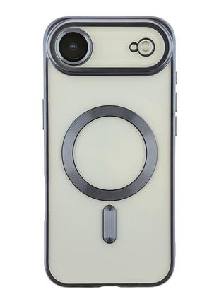 Чохол tpu metallic chrome full camera з magsafe для iphone 17 air протиударний захисний chrome dark blue mc-12088