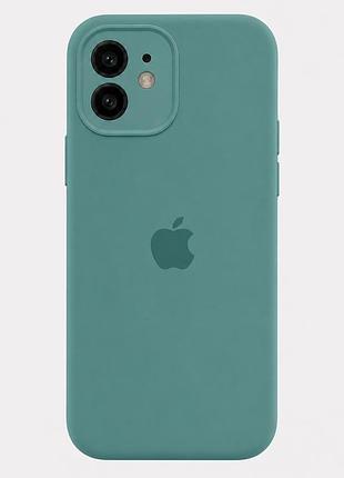 Чохол силіконовий square full camera для iphone 11 pine green із захистом камери та мікрофіброю всередині mc-10698