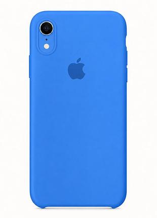 Чохол силіконовий silicone case square full camera для iphone xr захисний з мікрофіброю всередині royal blue mc-11986