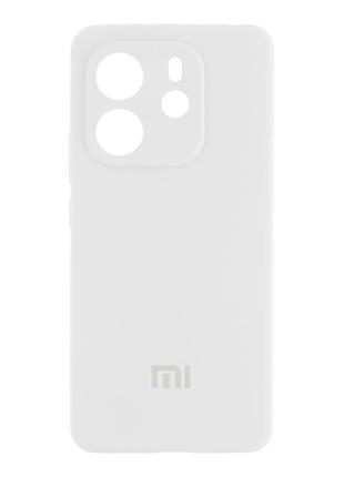 Чохол силіконовий liquid silicone full camera для xiaomi redmi note 14 4g захист від ударів із мікрофіброю white mc-11957