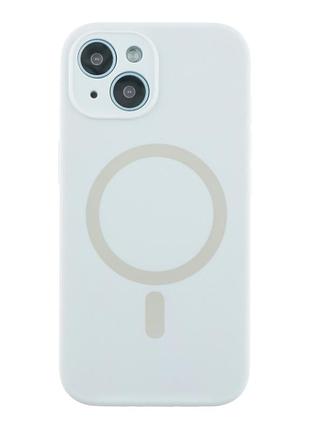 Чохол силіконовий glow silicone case з magsafe для iphone 15 захист камери white mc-11758