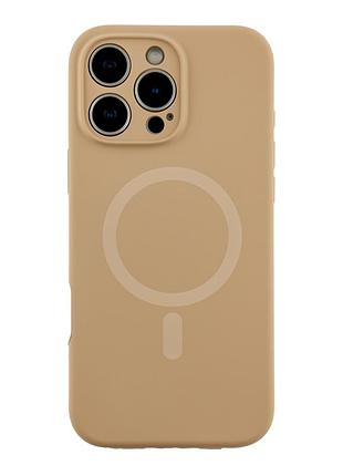 Чехол силиконовый glow silicone case с magsafe для iphone 16 pro max защита камеры desert gold mc-12168