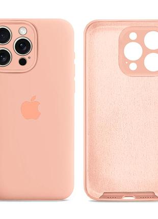 Чохол силіконовий з рамкою для iphone 13 pro max захисний з мікрофіброю всередині 67.grapefruit mc-11340