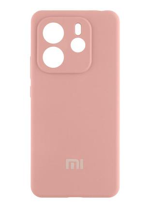 Чехол силиконовый liquid silicone full camera для xiaomi redmi note 14 5g с защитой камеры pink sand mc-11946