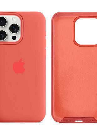 Чохол силіконовий silicone case full size для iphone 16 pro max з мікрофіброю всередині захист від ударів pink pomelo. mc-11412