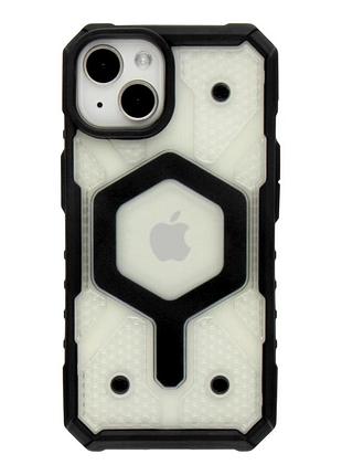 Чохол armorhex magnetic case tpu+pc для iphone 13 14 з magsafe прозорий чорний mc-11858