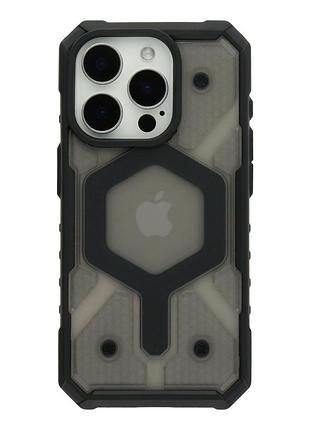 Чехол tpu+pc armorhex magnetic case для iphone 15 pro max защитный с magsafe матовый черный mc-11849