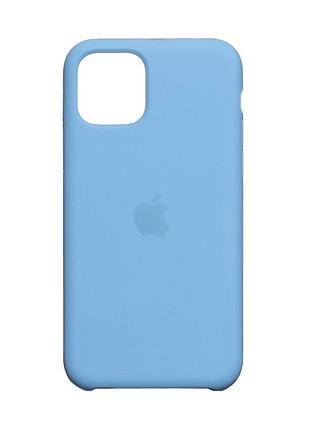 Чехол силиконовый для iphone 11 pro с микрофиброй внутри мягкий на ощупь 53.cornflower