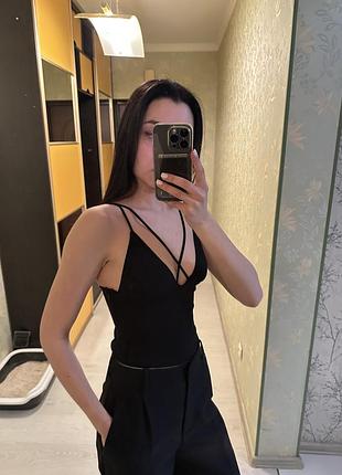 Боді чорний zara