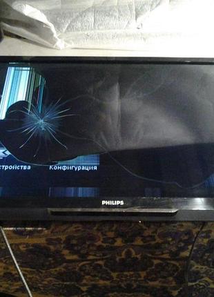 Philips 32pfl4037h/12 на запчастини розбита матриця!
