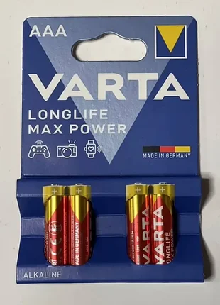 Батарейки varta longlife alkaline max power aaa (4шт)