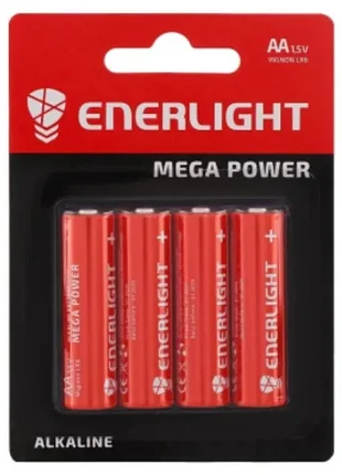 Батарейки enerlight alkaline mega power aa (4 шт)