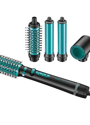 Фен-стайлер vgr 5 в 1 v-475 professional 5 насадок 1400 вт цвет черный top shop ua_