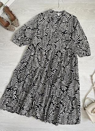 Чудова бавовняна сукня міді h&m