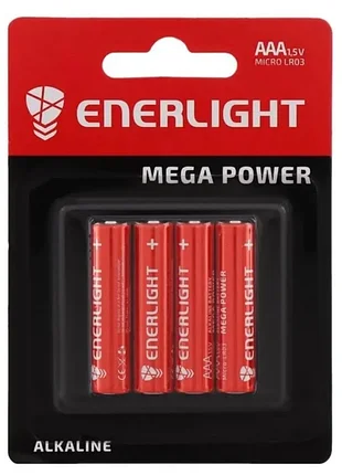 Батарейки enerlight alkaline mega power aaa (4шт)