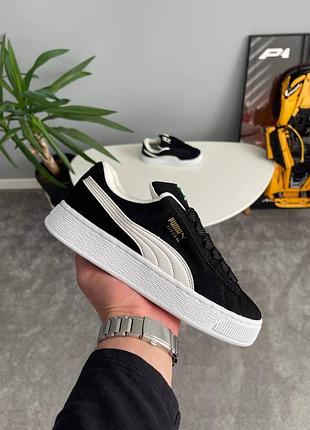 Кросівки puma suede xl black white — стильна модель