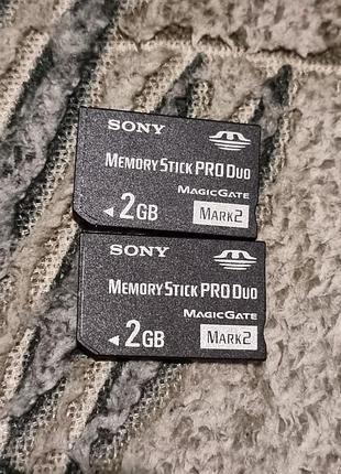 Карта памяти 2 гб sony mark 2 2.14-2.79/11.9-12.8 memory stick pro duo memorystick mark2 сони мемористик psp