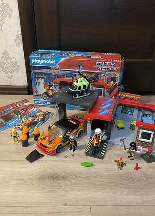 Игровой набор playmobil city акцент 71193 пожарная станция машина конструктор 70551