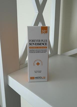 Сонцезахисна есенція для чутливої шкіри histolab forever plus sun essence spf 50 + / pa +++, 50 мл