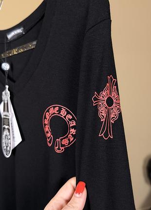 Лонг ❤️chrome hearts 🖤 100%бавовна 2