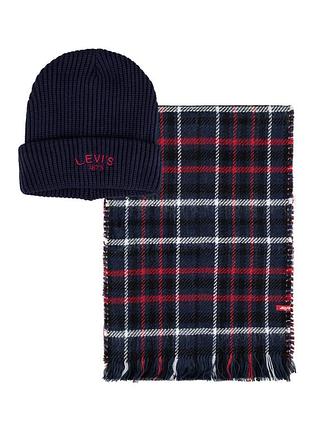 Набор в фирменной коробке levi's шапка и шарф