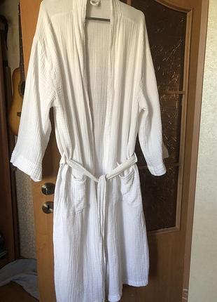 Халат жіночий h&m білий мусліновий розмір l-xl