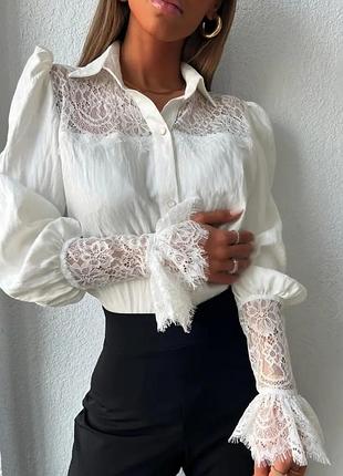 Блузка с кружевом