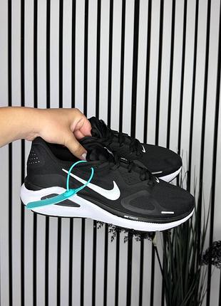 Стильные кроссовки nike air zoom structure 26 black/white wolf