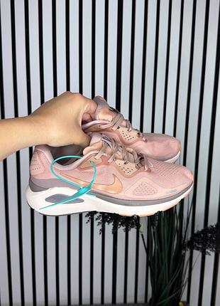 Стильные женские кроссовки nike air zoom structure 26 particle pink/metallic rose gold