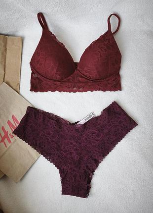Victoria's secret. оригінал! трусики чики floral lace cheeky panty віктория сикрет