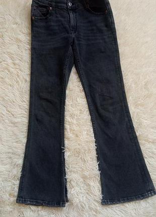 Брюки джинсы черные клеш zara 152 см